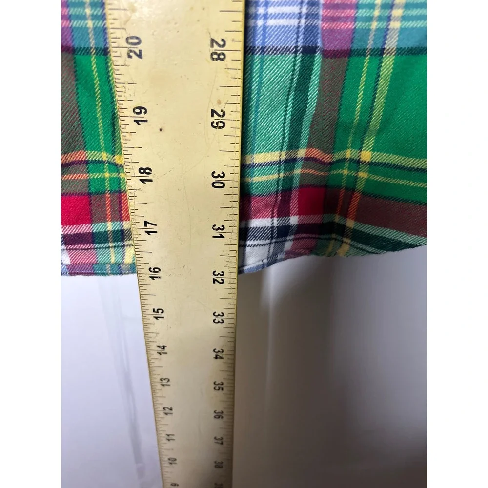 Polo Ralph Lauren‎ Mens XL Custom Fit Green Plaid Button Down Shirt Long Sleeve